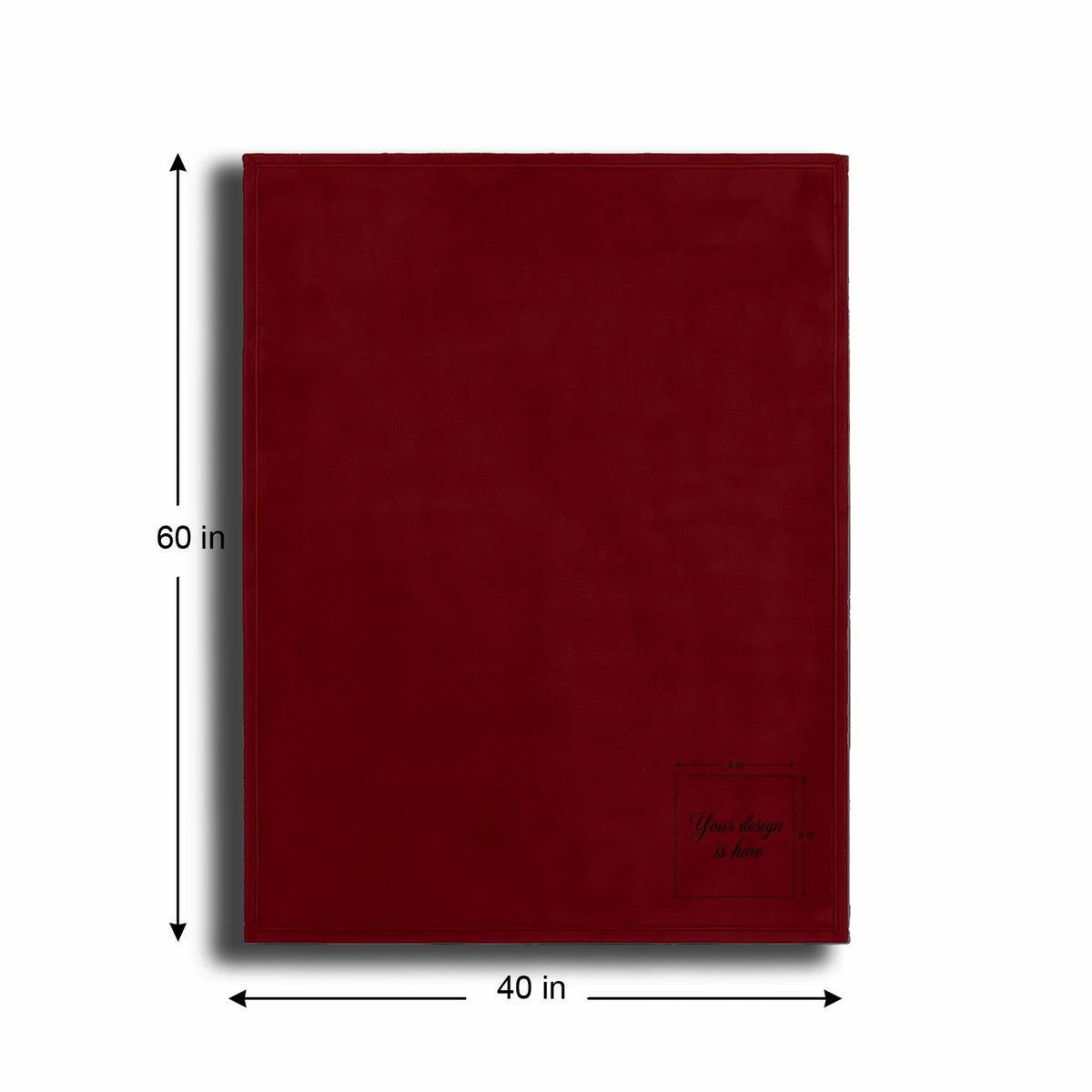 Personalized Red Fleece Pet Blanket 40x60 - Engraved Pet Name, Soft Polar Fleece, Dog & Cat