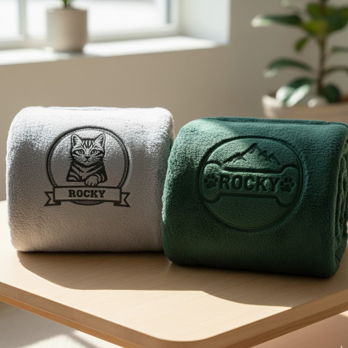 Personalized Small Pet Mat Blanket for Cats and Small Dogs