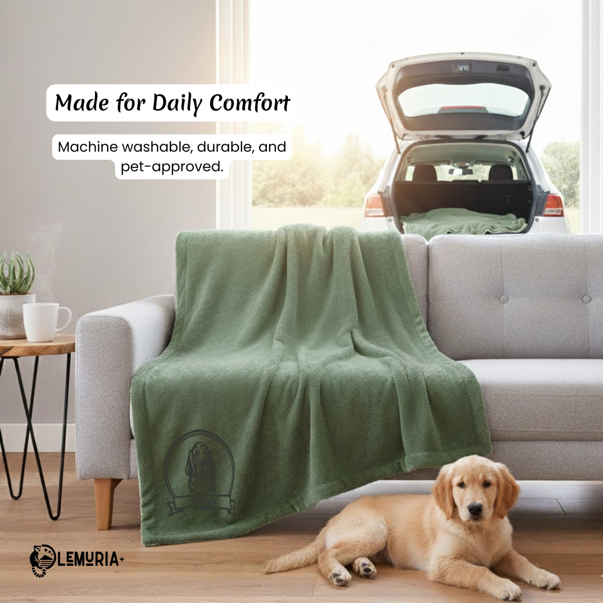 Dog & Cat Custom  Mat – Personalized Fleece and Sherpa Pet Mat with Name, Icon or Breed Image