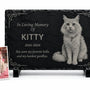 Personalized Pet Memorial Stone with Photo — 8×6 inch Slate Dog & Cat Grave Marker, Custom Engraved Indoor/Outdoor Headstone