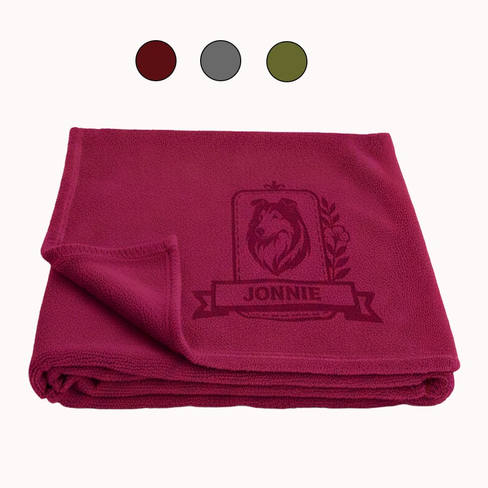 Dog & Cat Personalized Engraved Fleece Blanket – Custom Pet Name & Design